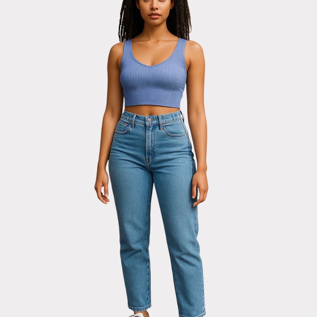 WEEKDAY DÉBARDEUR TOP FEMME BLEU VIOLET
