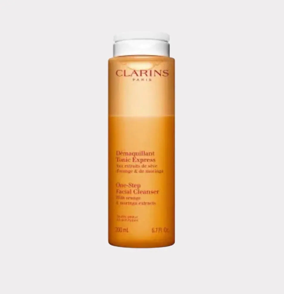 CLARINS DÉMAQUILLANT TONIC EXPRESS AUX EXTRAITS DE SÈVE D'ORANGE & DE MORINGA 200 ML - UNIQFRENCH