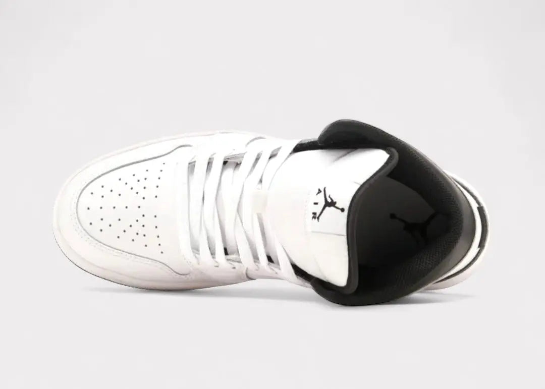 AIR JORDAN MID-Baskets montantes Blanc et noir UNIQFRENCH