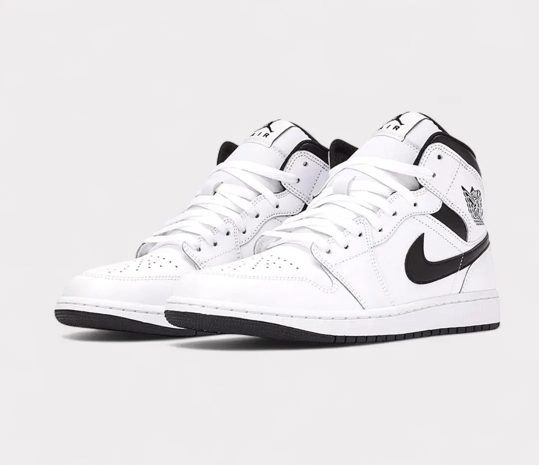 AIR JORDAN MID - Baskets montantes Blanc et noir UNIQFRENCH