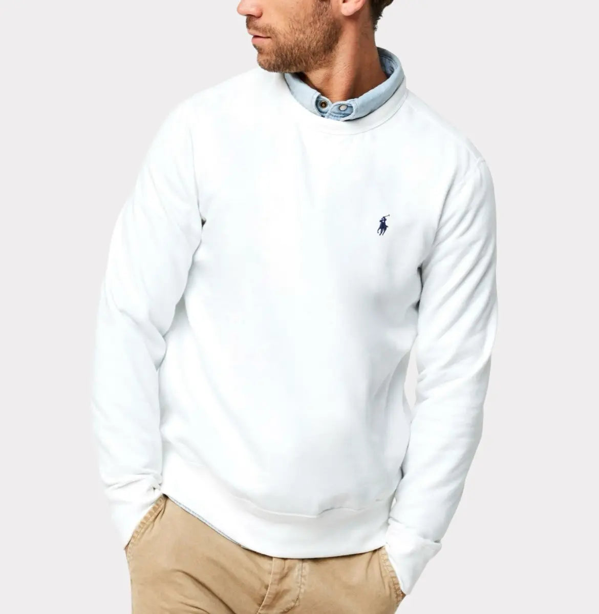 POLO RALPH LAUREN SWEAT HOMME - BLANC UNIQFRENCH