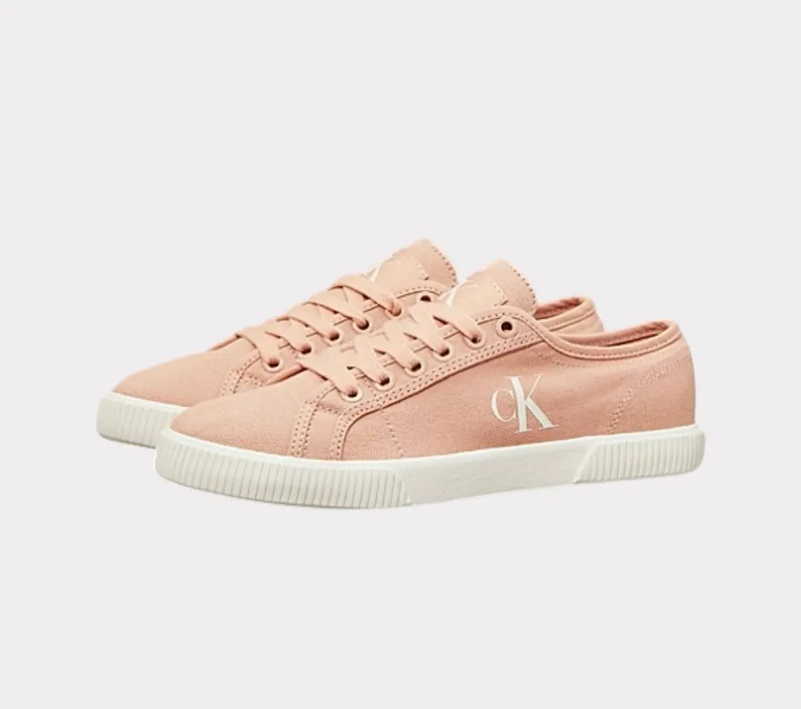 BASKET BASSE EN TOILE - CALVIN KLEIN - FEMME