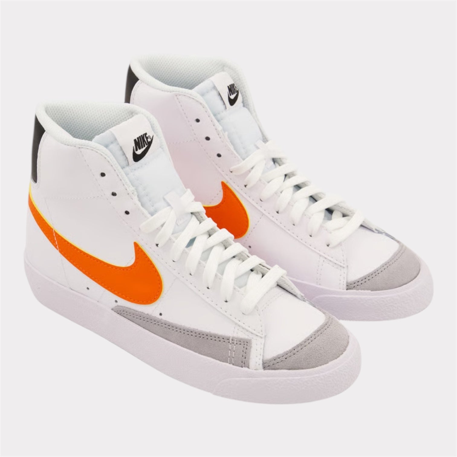 NIKE BLAZER MID'77 (GS) - BLANC/ORANGE NIKE