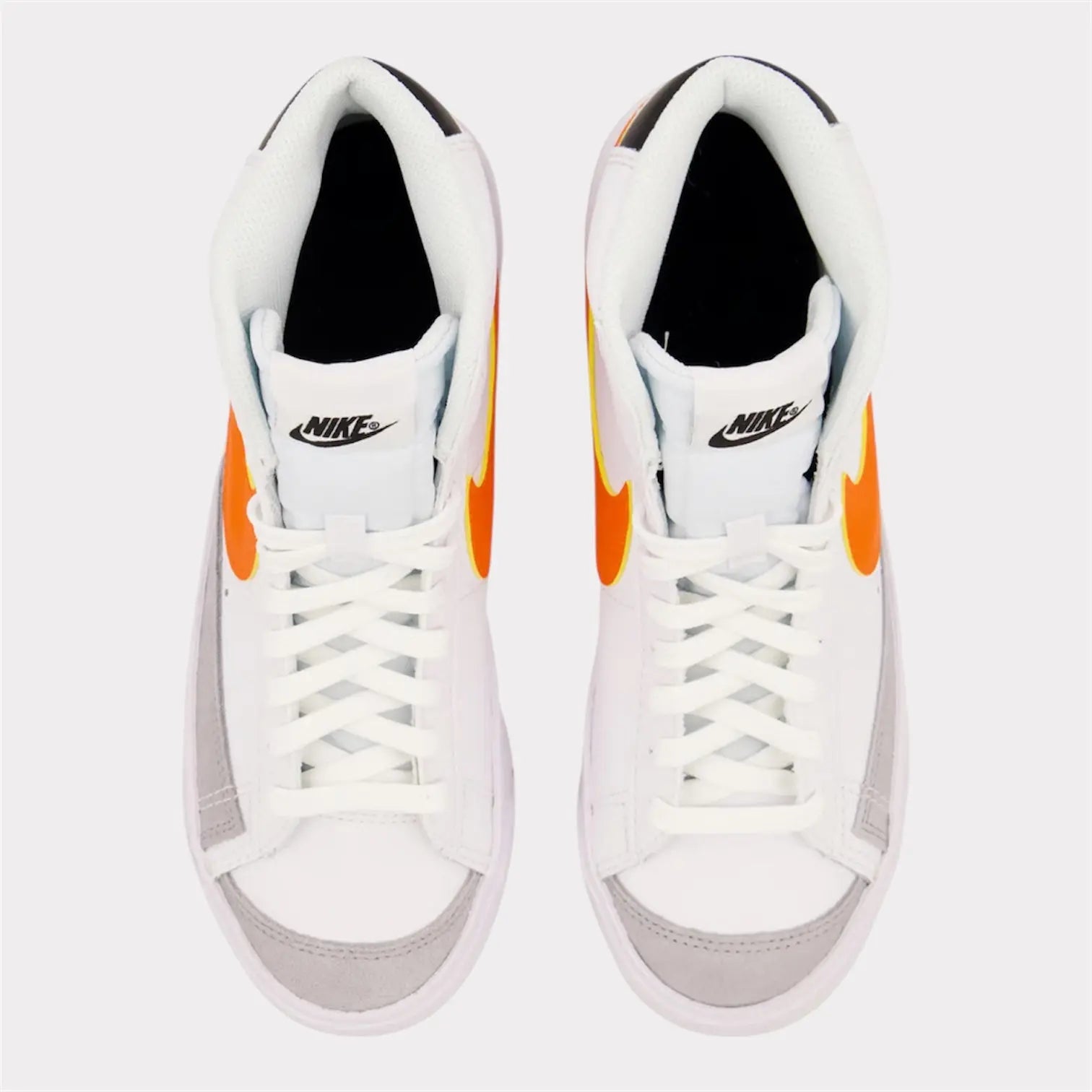 NIKE BLAZER MID'77 (GS) - BLANC/ORANGE NIKE