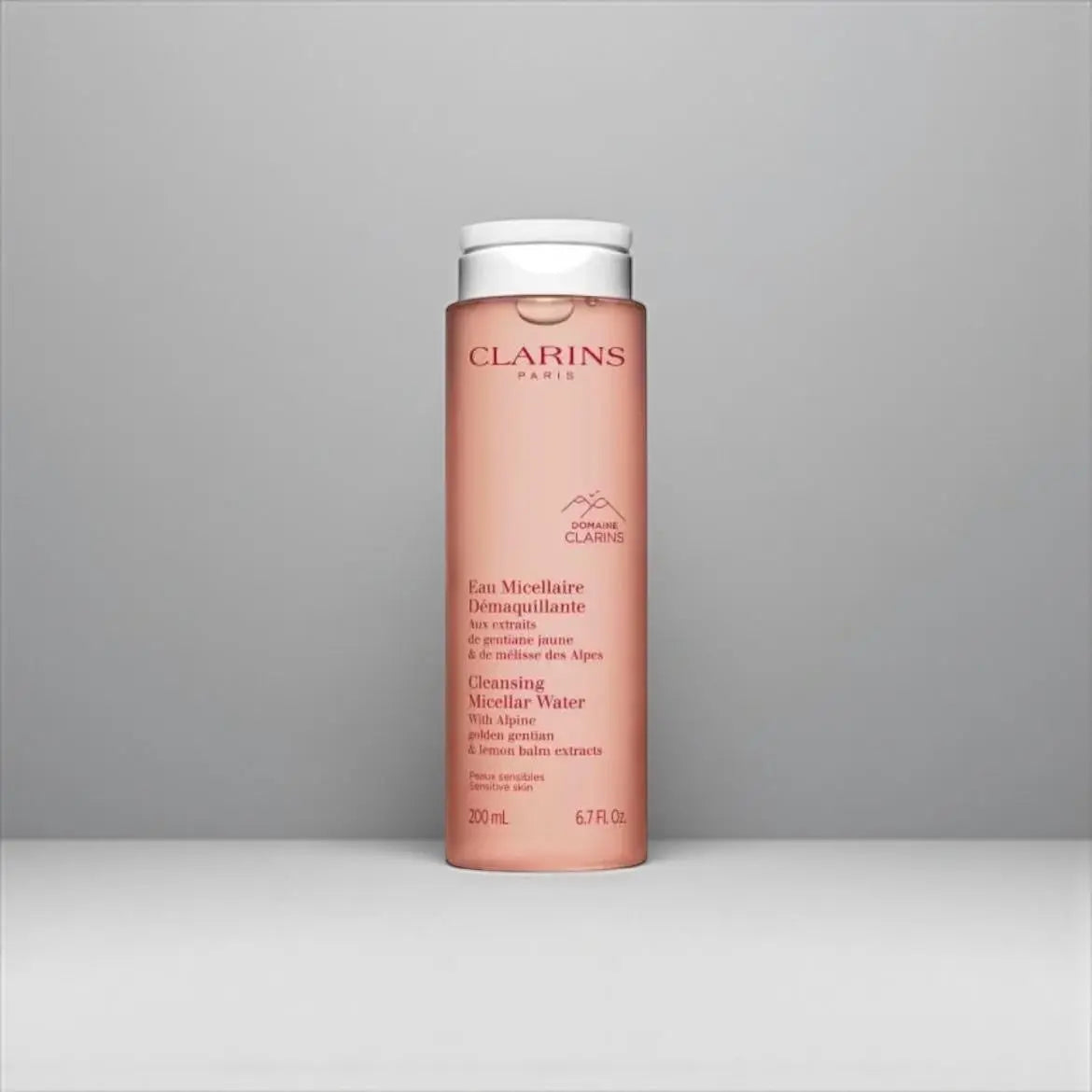 CLARINS EAU MICELLAIRE DÉMAQUILLANTE AU EXTRAIT DE GENTIANE JAUNE & DE MÉLISSE DES ALPES 200 ML UNIQFRENCH