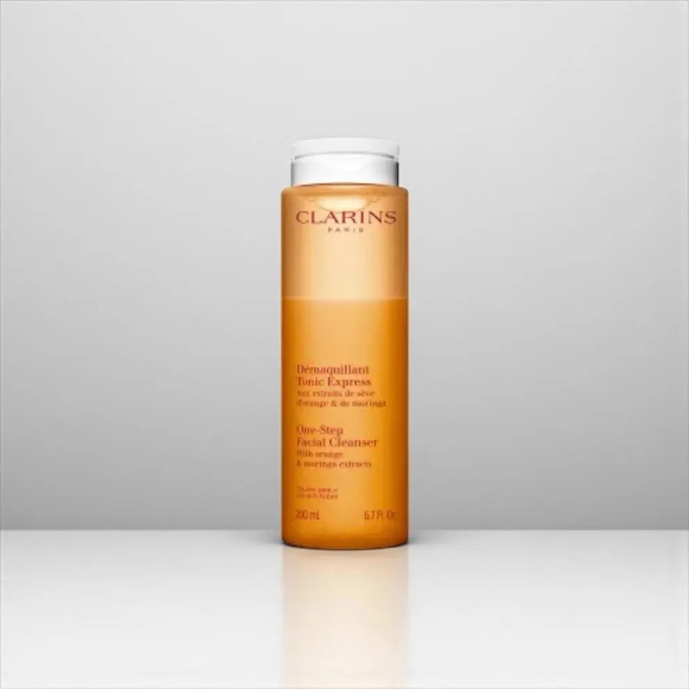 CLARINS DÉMAQUILLANT TONIC EXPRESS AUX EXTRAITS DE SÈVE D'ORANGE & DE MORINGA 200 ML - UNIQFRENCH