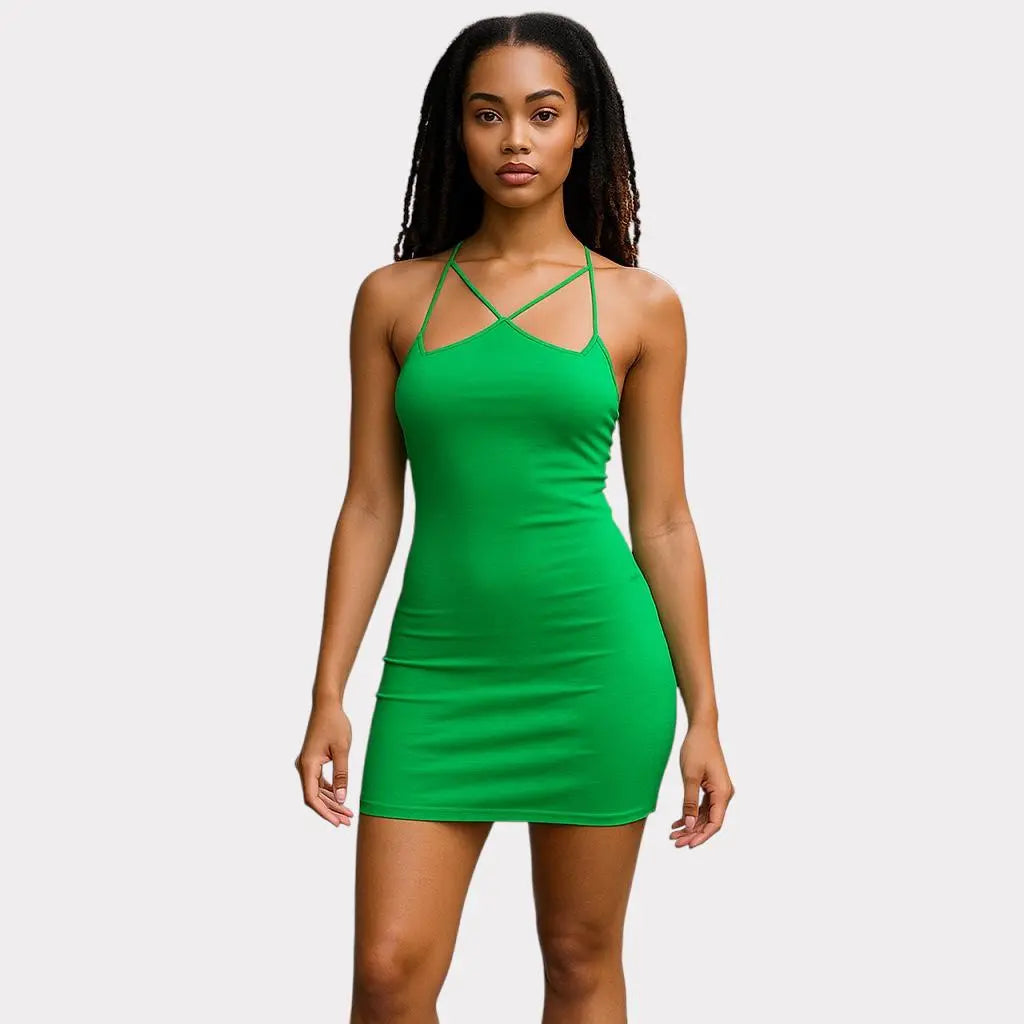 VERO MODA ROBE COURTE VERTE VERO MODA