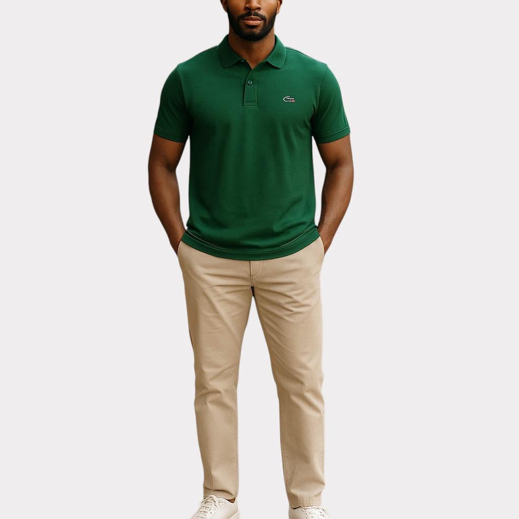 LACOSTE  POLO VERT DARK GREEN - Regular Fit