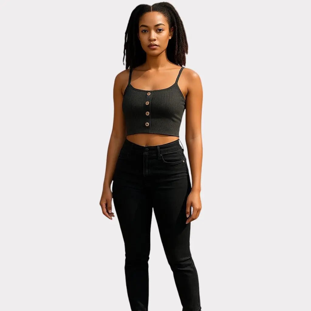 MISSGUIDED TOP COURT NOIR ET GRIS FEMME  X2 MISSGUIDED