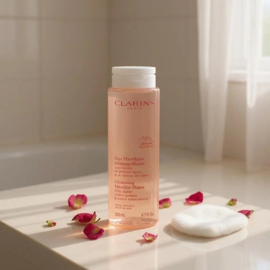 CLARINS EAU MICELLAIRE DÉMAQUILLANTE AU EXTRAIT DE GENTIANE JAUNE & DE MÉLISSE DES ALPES 200 ML UNIQFRENCH