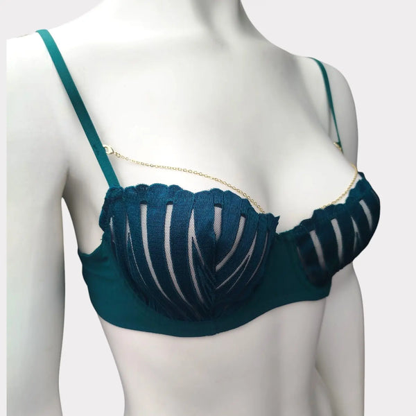 Soutien-gorge Bandeau Florence Valège – Taille 90B (75B EUR) – Ivoire, Avec Armatures