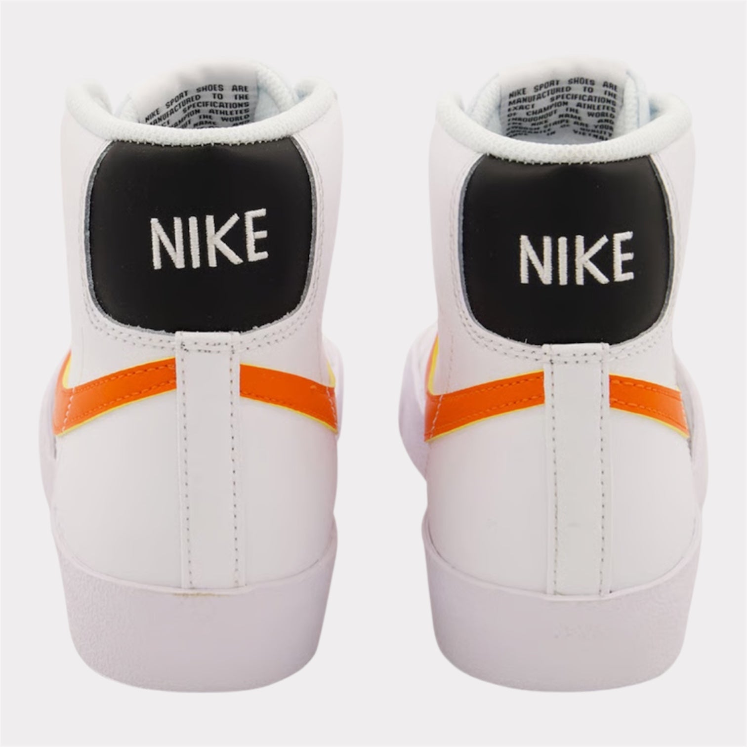 NIKE BLAZER MID'77 (GS) - BLANC/ORANGE NIKE