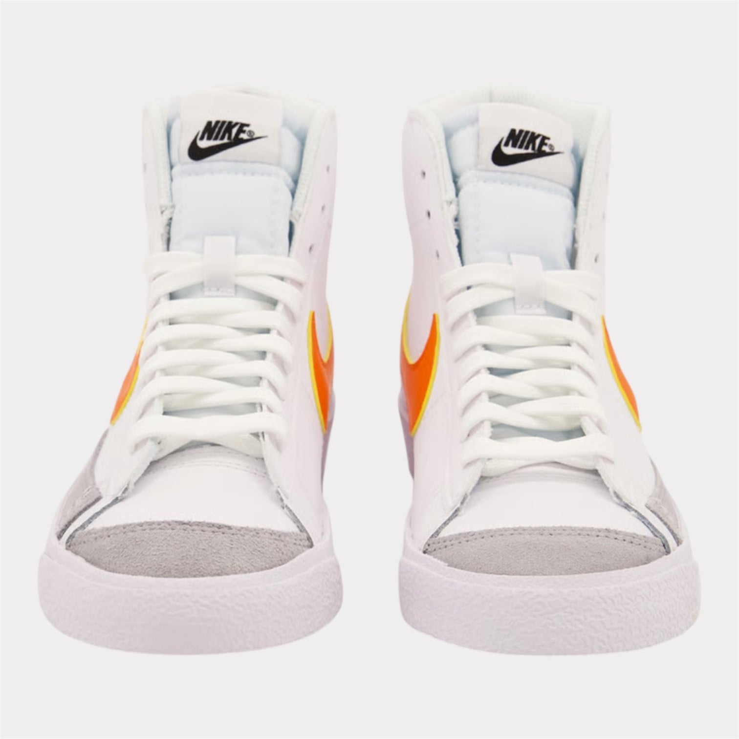 NIKE BLAZER MID'77 (GS) - BLANC/ORANGE NIKE