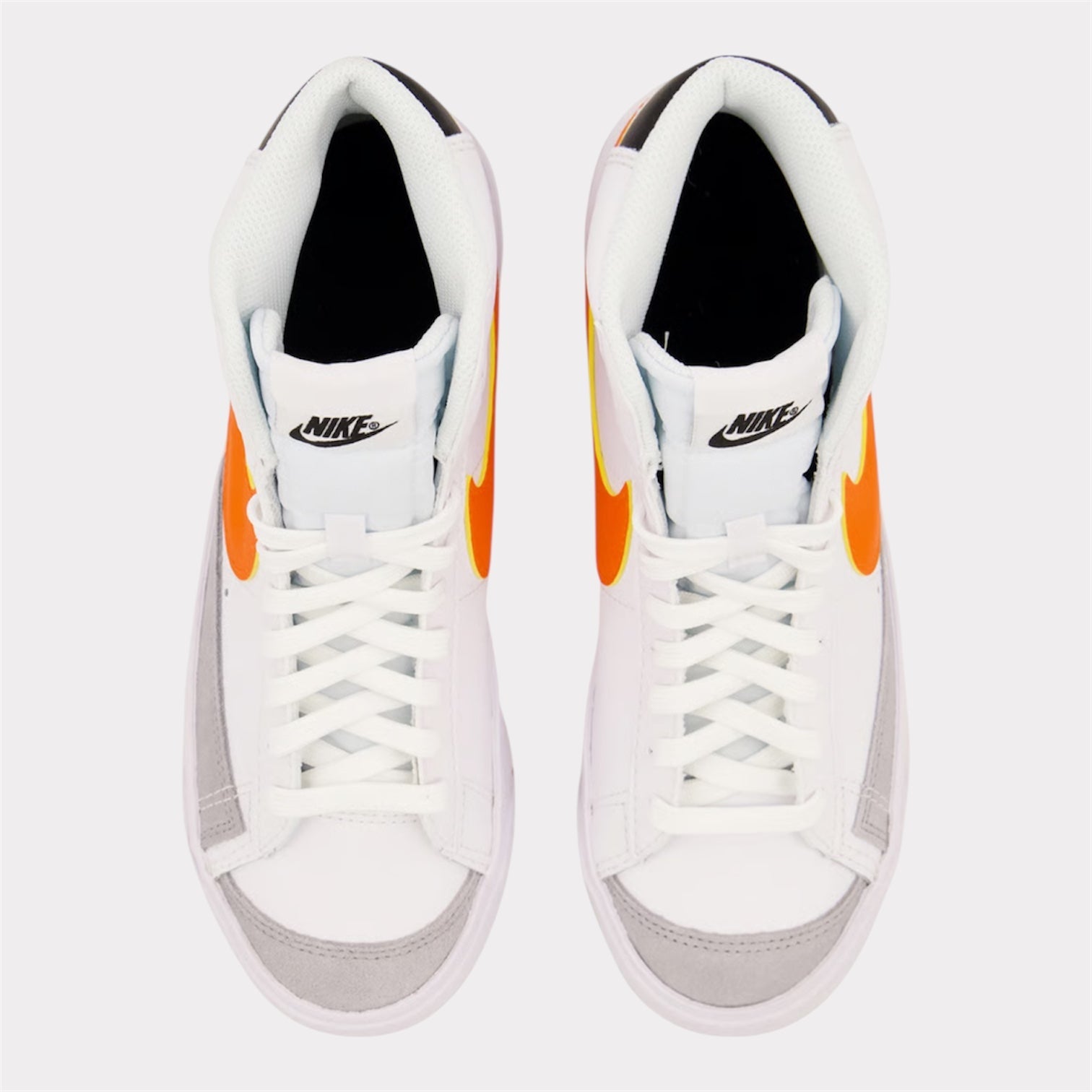 NIKE BLAZER MID'77 (GS) - BLANC/ORANGE NIKE