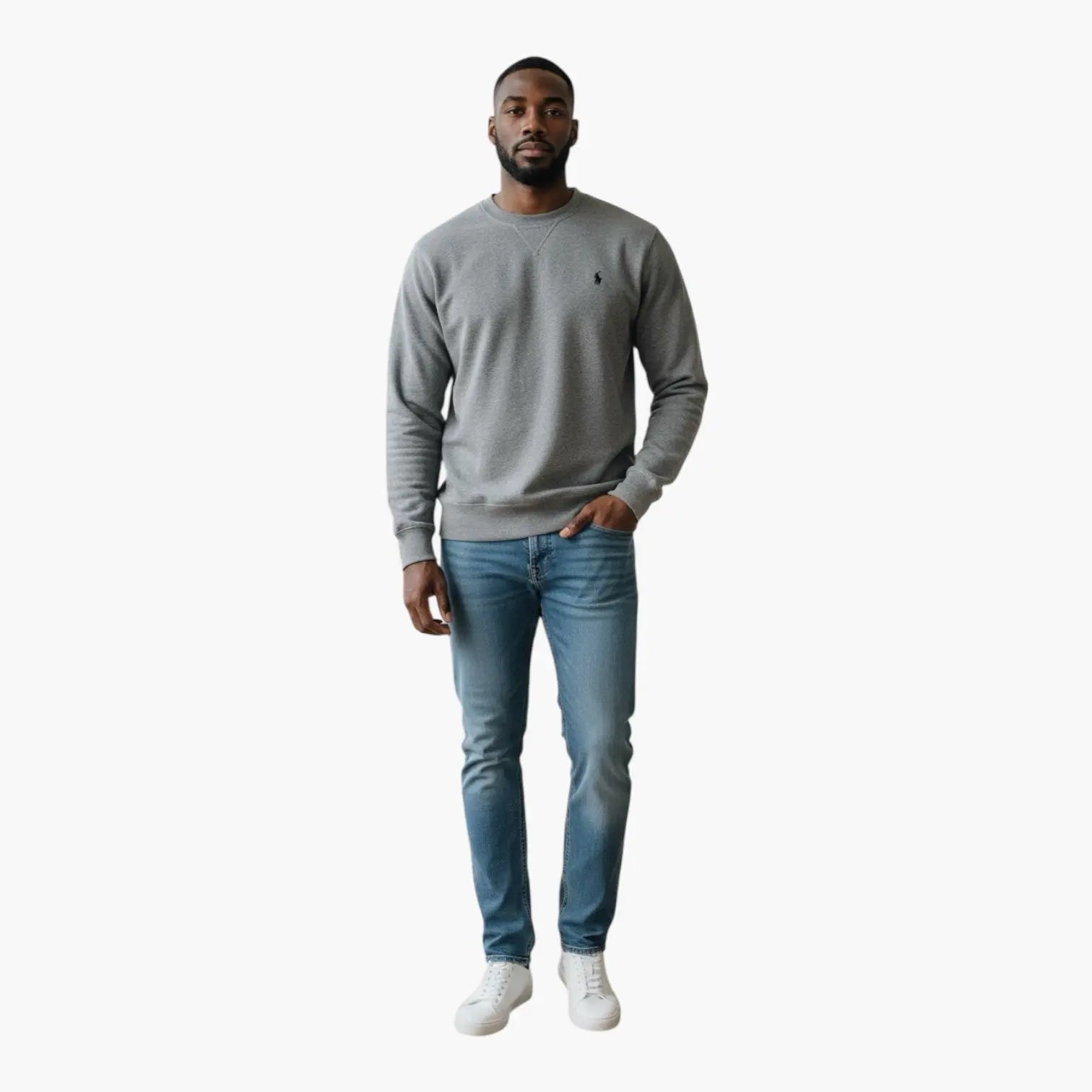 SWEATSHIRT LÉGER RALPH LAUREN HOMME GRIS