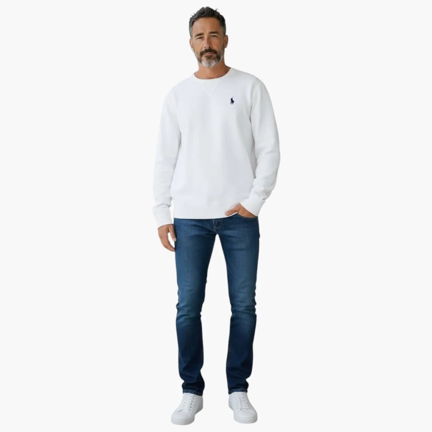 SWEATSHIRT LÉGER RALPH LAUREN HOMME - BLANC