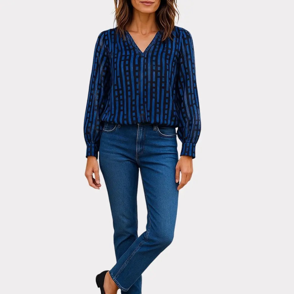 JDY HAUT BLOUSE BLEU JDY