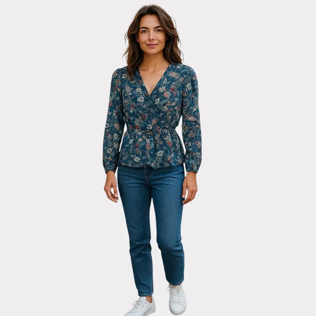 ONLY BLOUSE COL EN V FEMME ONLY